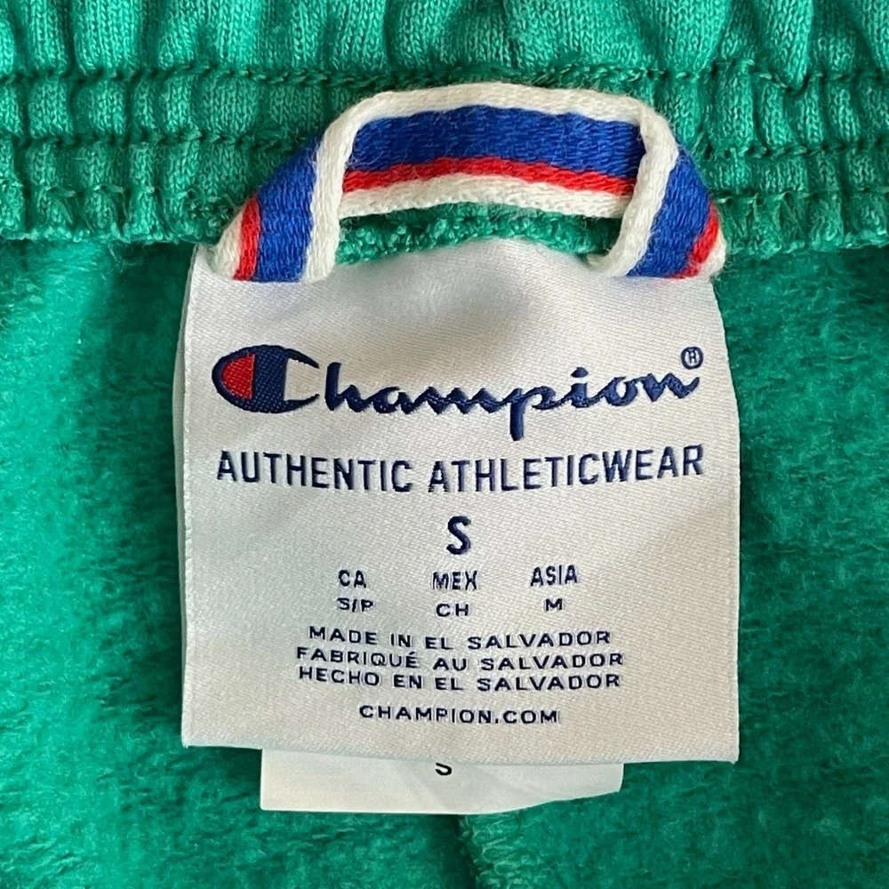 Champion Women's Green Fleece Raw‎ Hem Sweat Shorts Size Small
